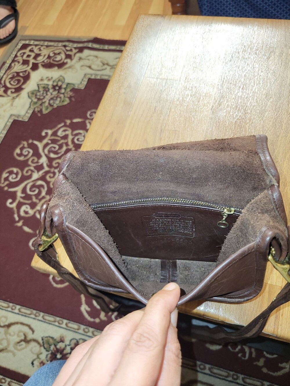 VINTAGE y2k COACH LEGACY SMALL FLAP CROSSBODY Brown LEATHER - Picture 10 of 12